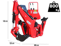 GeoTech Pro BHF 225 graafarm voor de trekker, detail 1