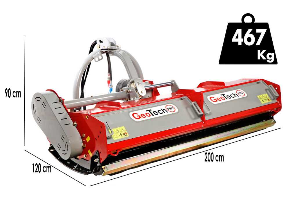 GeoTech Pro ESFM 180H klepelmaaier 172 cm, hydraulisch verschuifbaar, detail 1