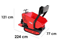 Rupsdumper laadvermogen 500 kg GeoTech Pro Geoporter 550 DHS Hydro, hydraulisch kiepen, detail 1