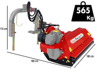 GeoTech Pro HAMF 140 zijklepelmaaier met arm 140 cm, detail 1