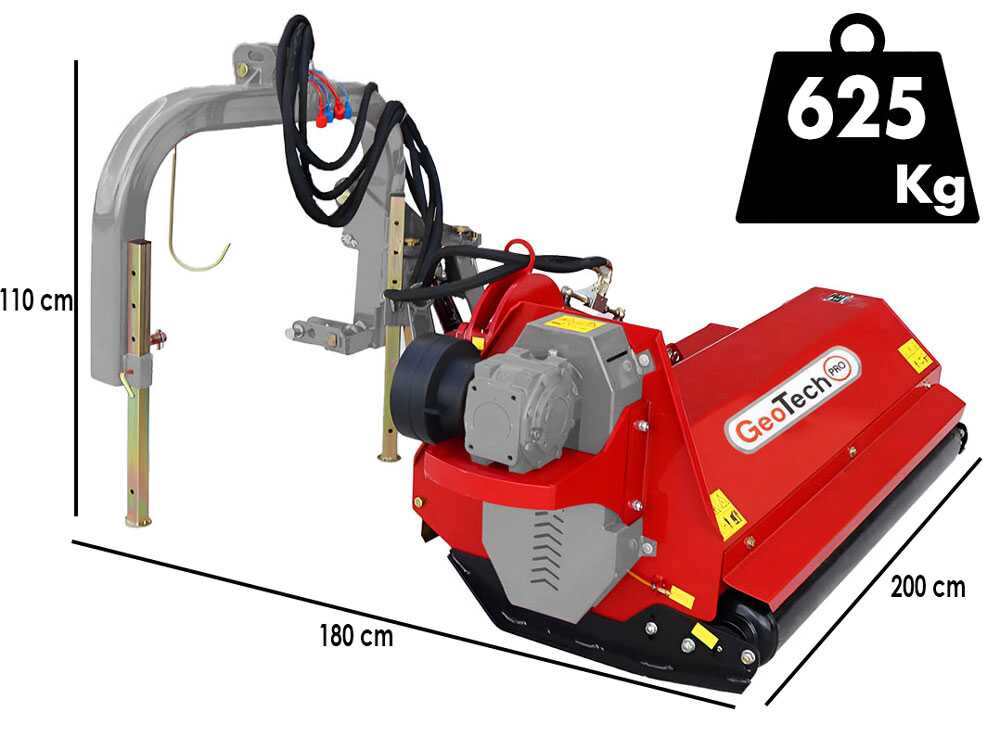 GeoTech Pro HAMF 160 zijklepelmaaier met arm 160 cm, detail 1