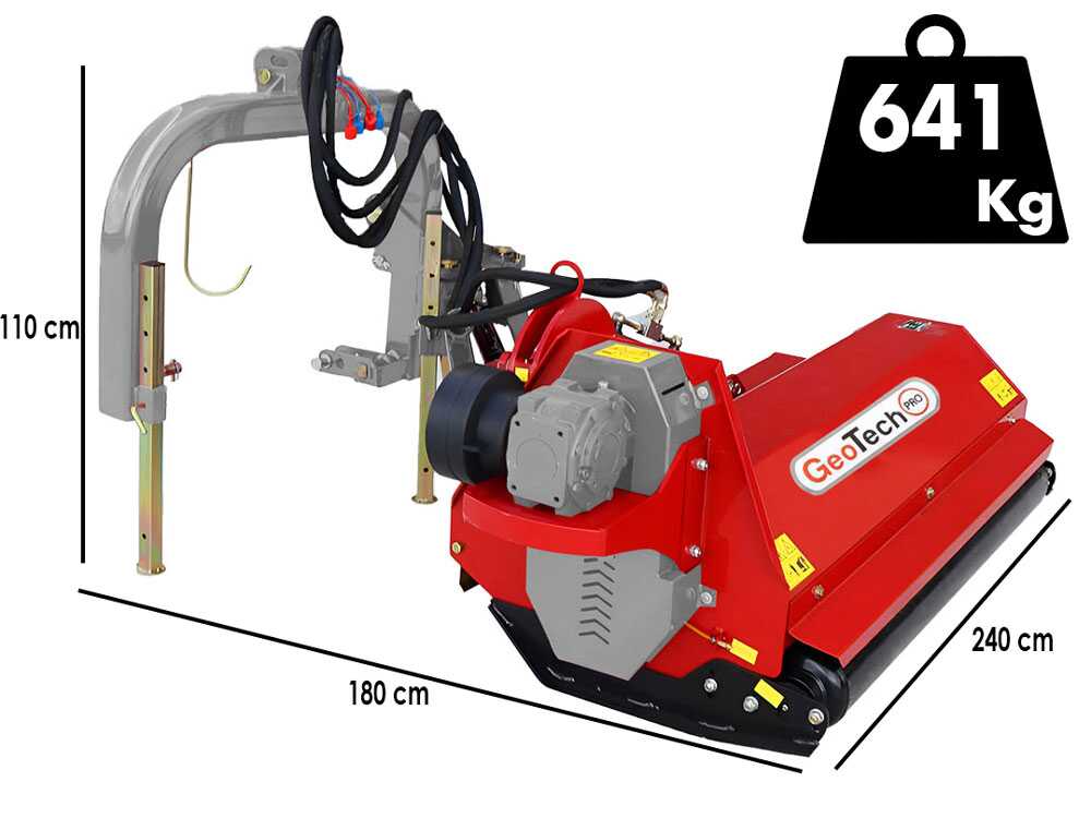 GeoTech Pro HAMF 200 zijklepelmaaier met arm 200 cm, detail 1