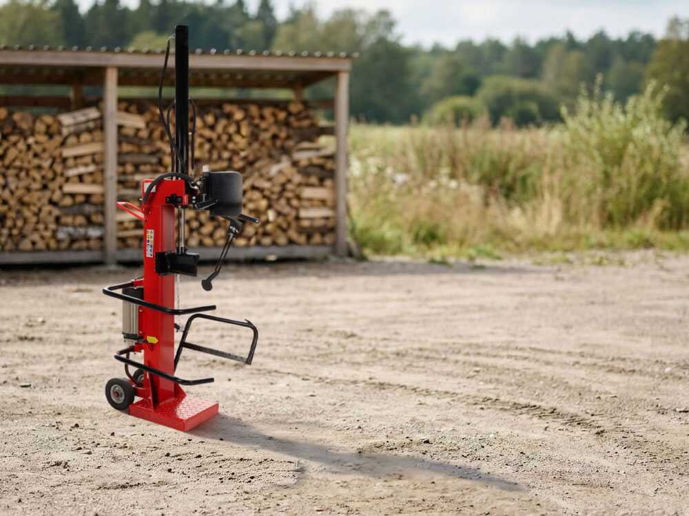 GeoTech Pro LSP14-100VE-3 elektrische houtklover, 14 ton, verticaal, detail 1