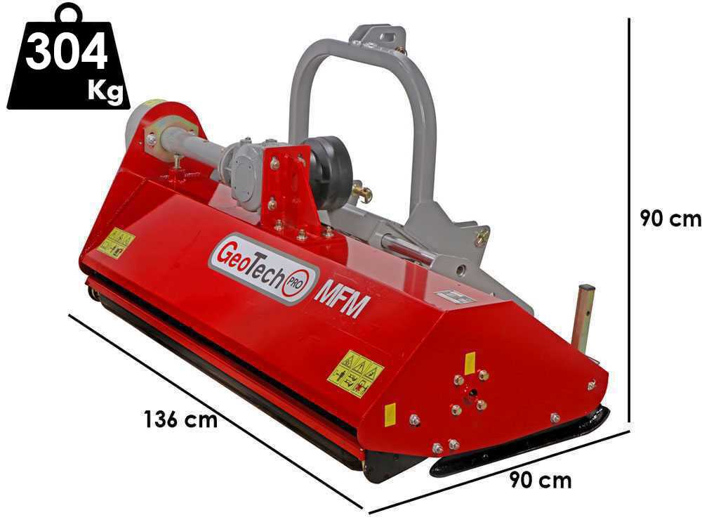 GeoTech Pro MFM125-H klepelmaaier 122 cm, hydraulisch verschuifbaar, detail 1