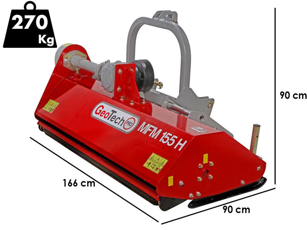GeoTech Pro MFM155-H klepelmaaier 152 cm, hydraulisch verschuifbaar, detail 1