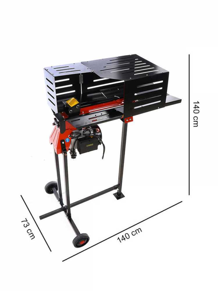 GeoTech SPHE 7 elektrische houtklover 2-in-1, 7 ton, horizontaal, detail 1