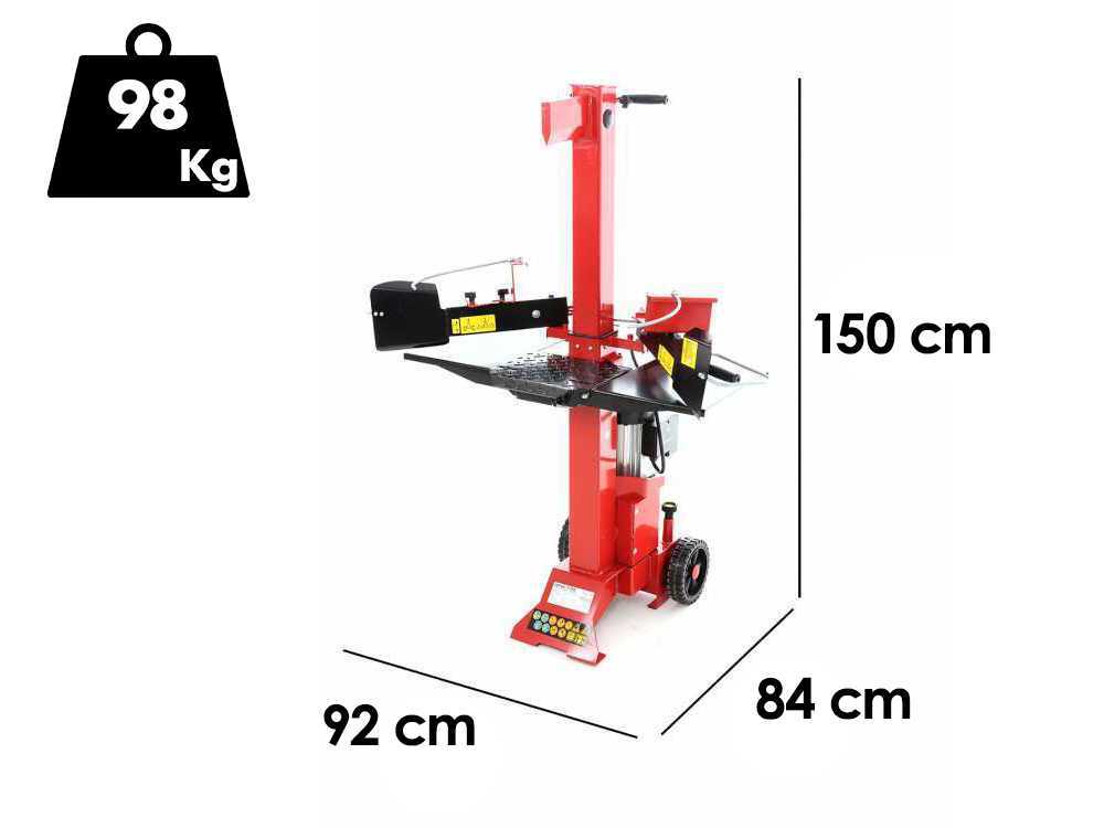 GeoTech SPVE 7-55 elektrische houtklover, 7 ton, verticaal, detail 1