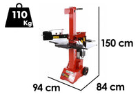GeoTech SPVE 8-55 elektrische houtklover, 8 ton, verticaal, detail 1