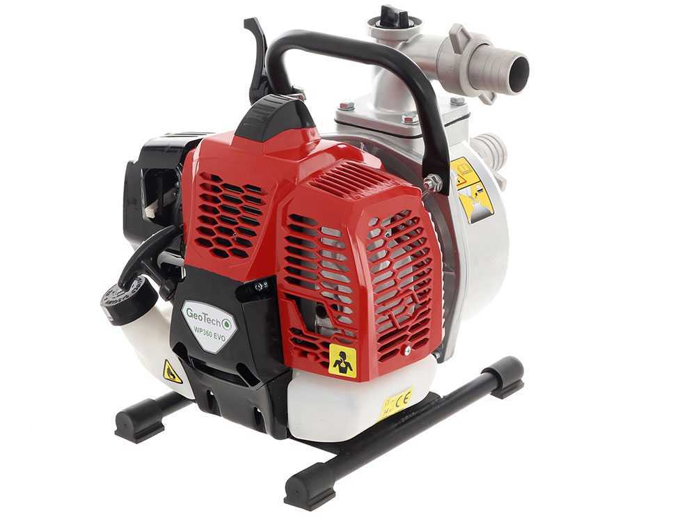 GeoTech WP360 EVO benzine motorpomp, aansluiting 40 mm, detail 1