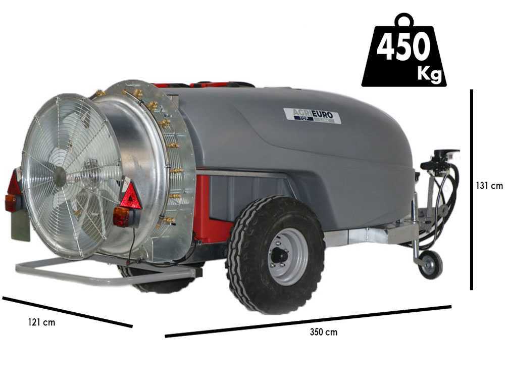 AgriEuro TOP-LINE Gray T Car 1000/80 getrokken nevelspuit, 1000 liter, pomp AR1064, detail 1