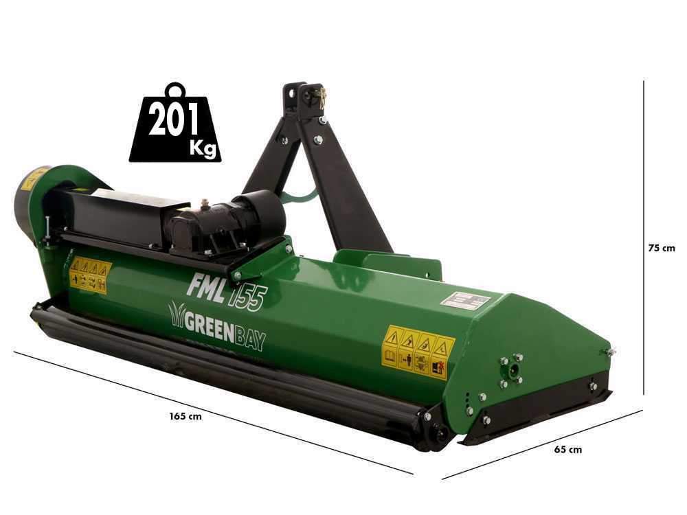 GreenBay FML 155 klepelmaaier 153 cm, detail 1
