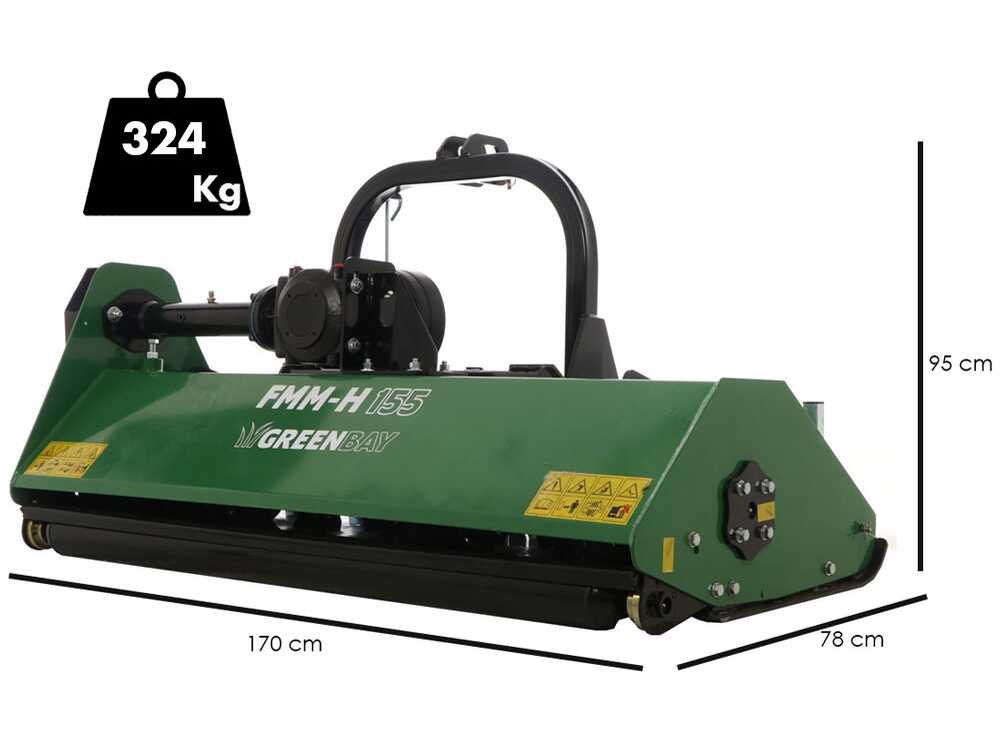 GreenBay FMM-H 155 klepelmaaier 152 cm, hydraulisch verschuifbaar, detail 1