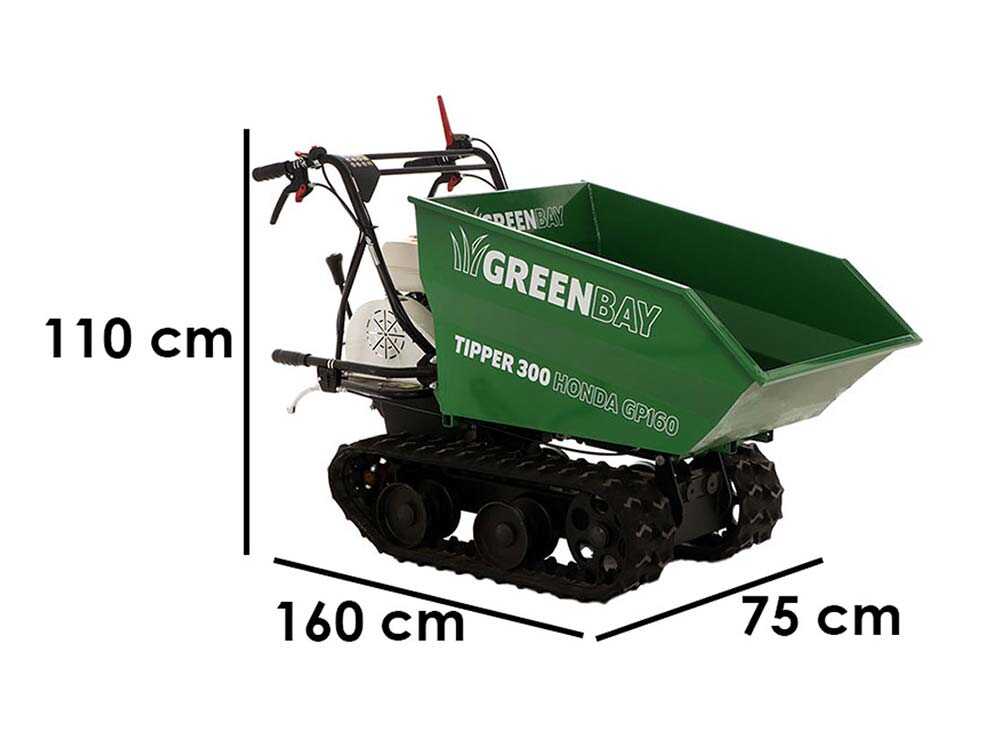 Rupsdumper laadvermogen 300 kg GreenBay Tipper 300, motor Honda GP160, detail 1
