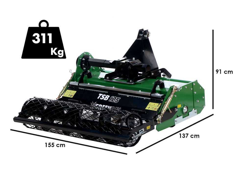 GreenBay TSB 125 stenenbegraver 115 cm, detail 1