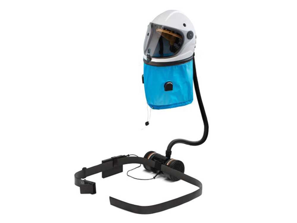 Kasco KAIO T8 ZA2P3 beschermhelm met aangeblazen lucht, A2P3-filters, detail 1