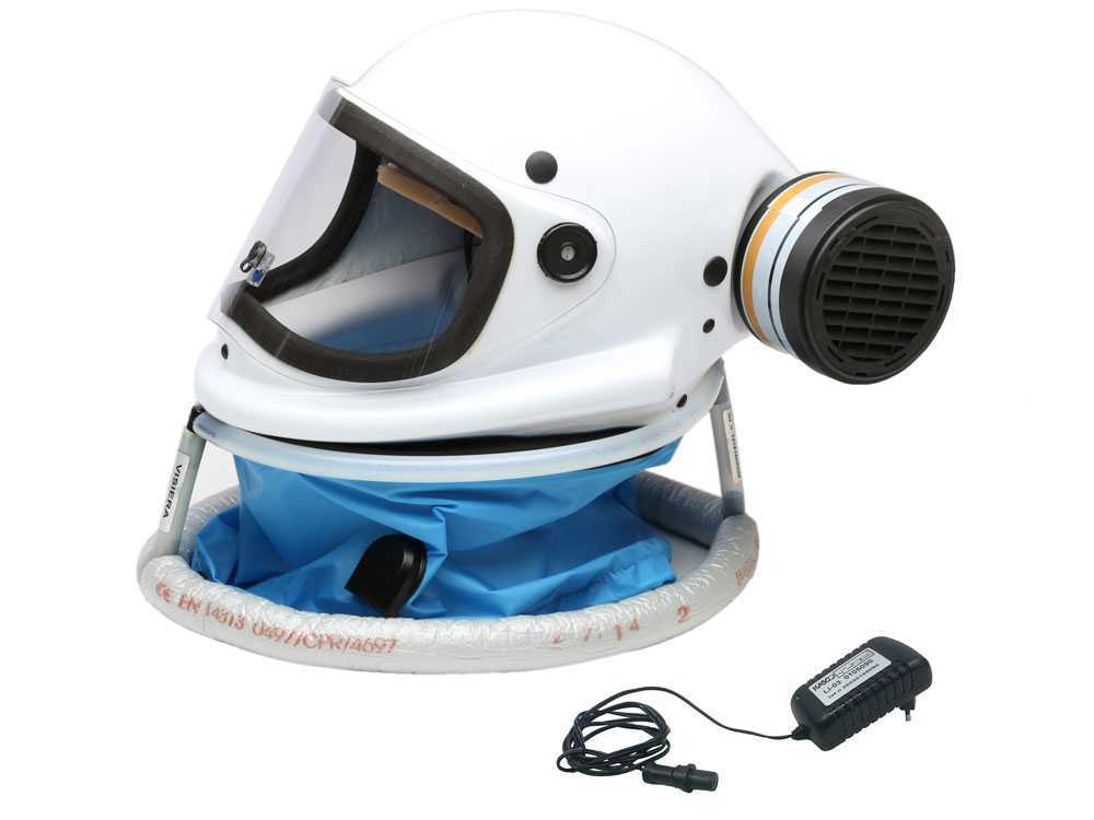 Kasco PROF88-LI beschermhelm met aangeblazen lucht, A2P3-filters, detail 1