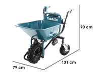 Accu motorkruiwagen laadvermogen 130 kg Makita DCU180, 18 V 5 Ah (K503920), detail 1