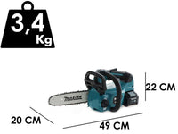 Makita UC002GZ accu kettingzaag, zwaard 25 cm, 40 V 4 Ah zonder accu, detail 1
