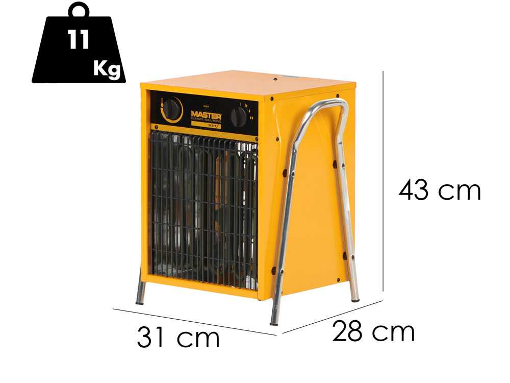 Master B 9IT elektrische heteluchtkanon 9 kW, 400 V, detail 1