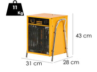 Master B 9IT elektrische heteluchtkanon 9 kW, 400 V, detail 1