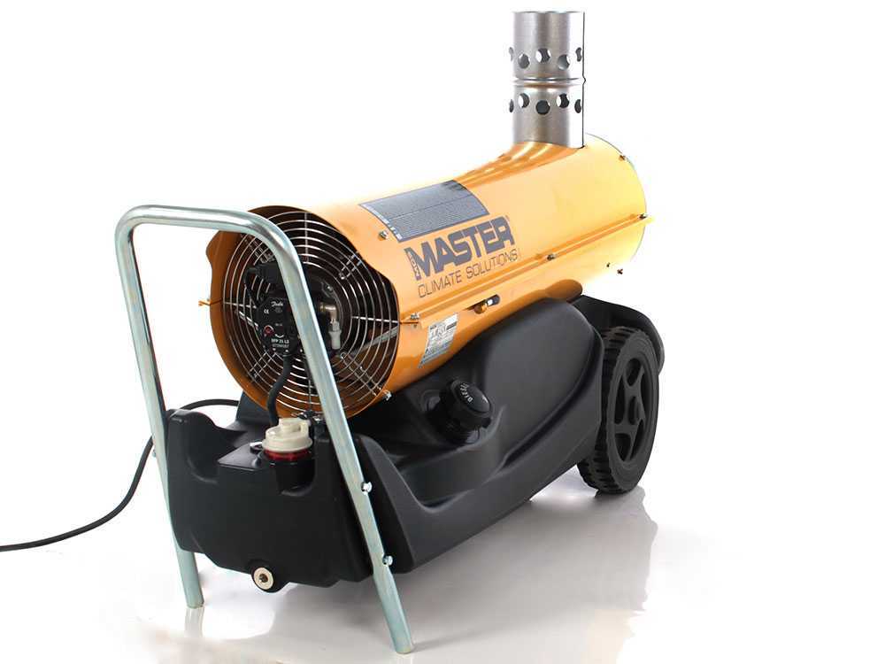 Master BV 77 diesel heteluchtkanon 20 kW, indirect gestookt, detail 1
