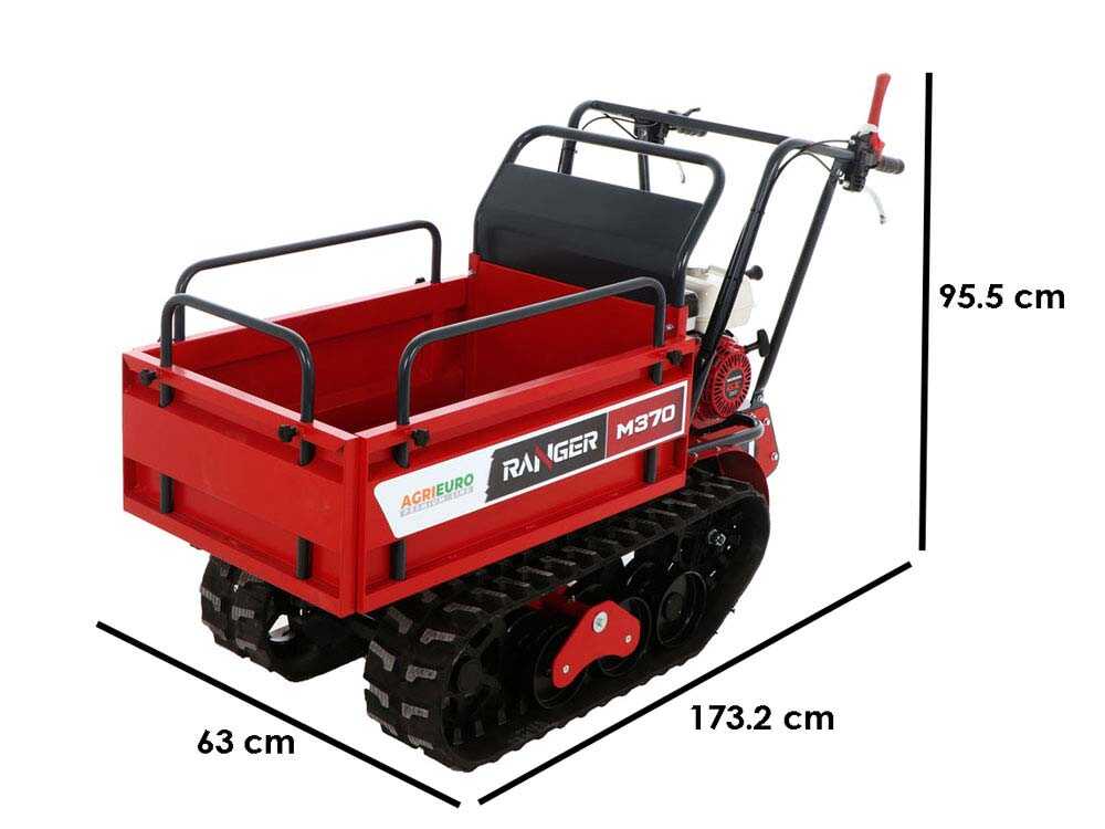 Rupsdumper laadvermogen 350 kg AgriEuro Premium Ranger M370-E Extendable, motor Honda GX160, detail 1