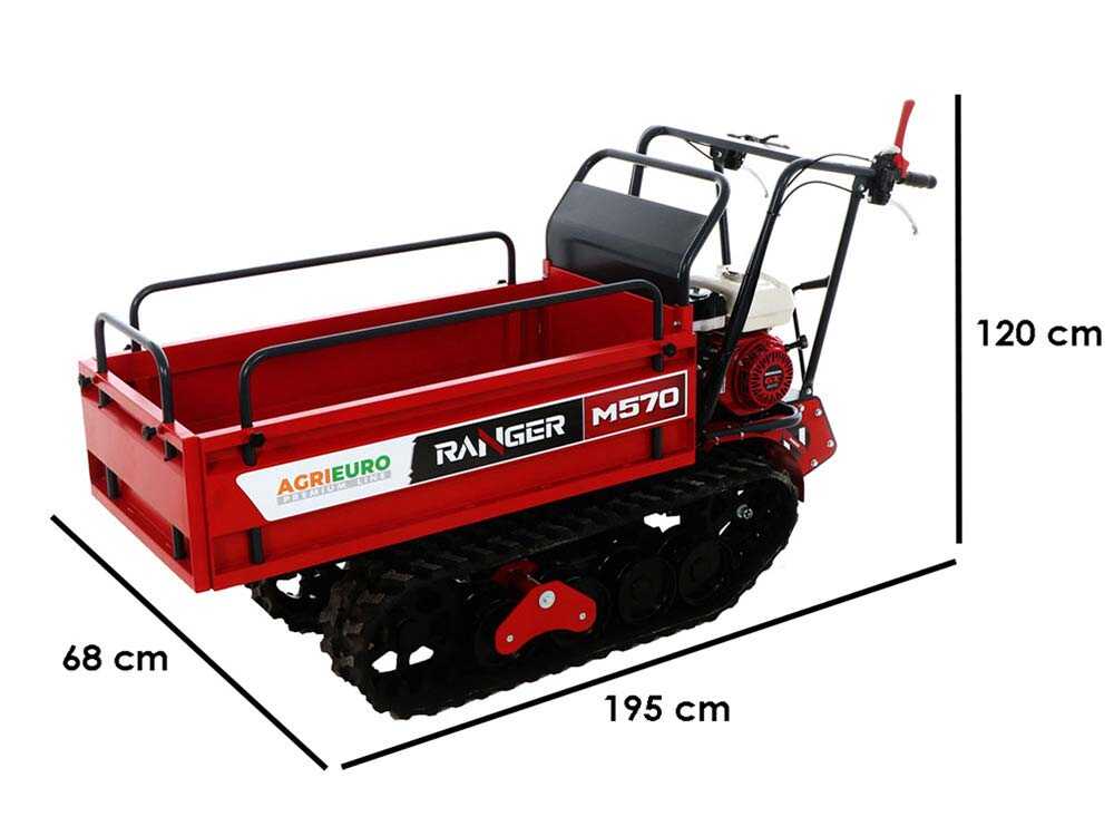 Rupsdumper laadvermogen 500 kg AgriEuro Premium Ranger M570-E Extendable, motor Honda GX200, detail 1