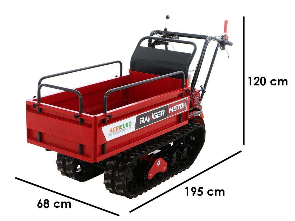 Rupsdumper laadvermogen 500 kg AgriEuro Premium Ranger M570 H-E Extendable, motor Honda GX200, detail 1