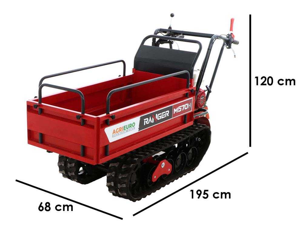 Rupsdumper laadvermogen 500 kg AgriEuro Premium Ranger M570 H Extendable, motor Honda GX200, detail 1