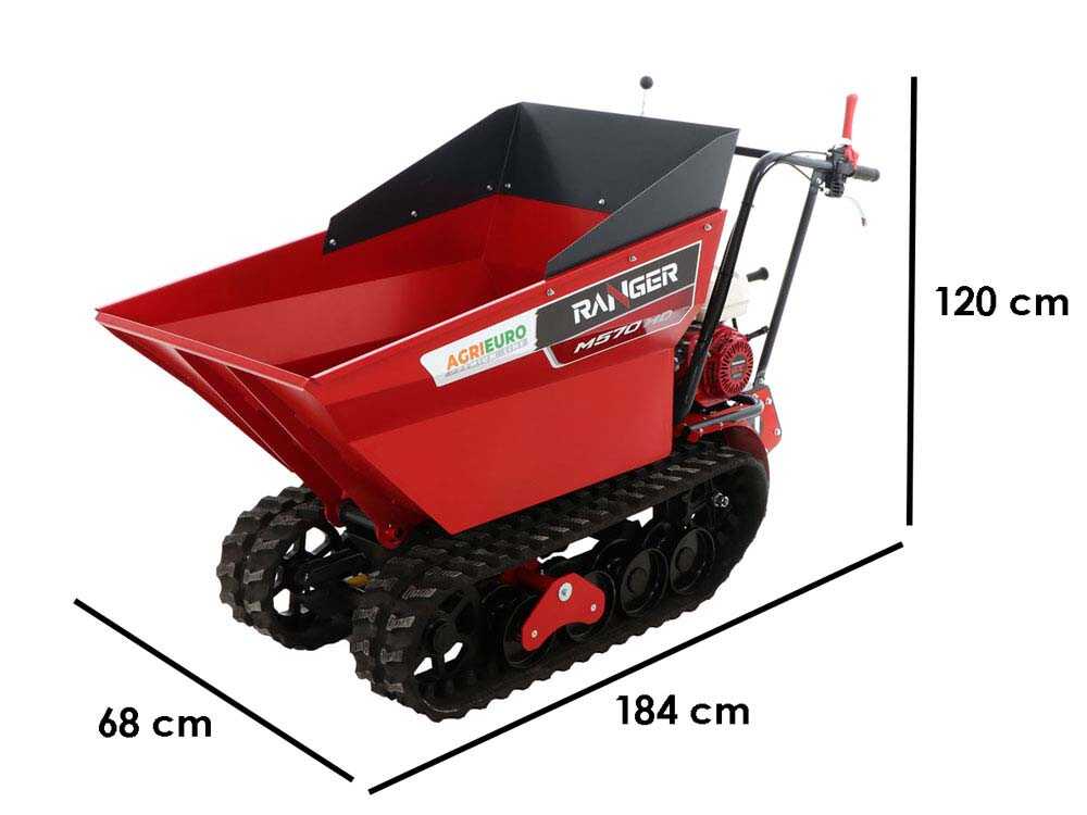 Rupsdumper laadvermogen 500 kg AgriEuro Premium Ranger M570 HD, motor Honda GX200, detail 1