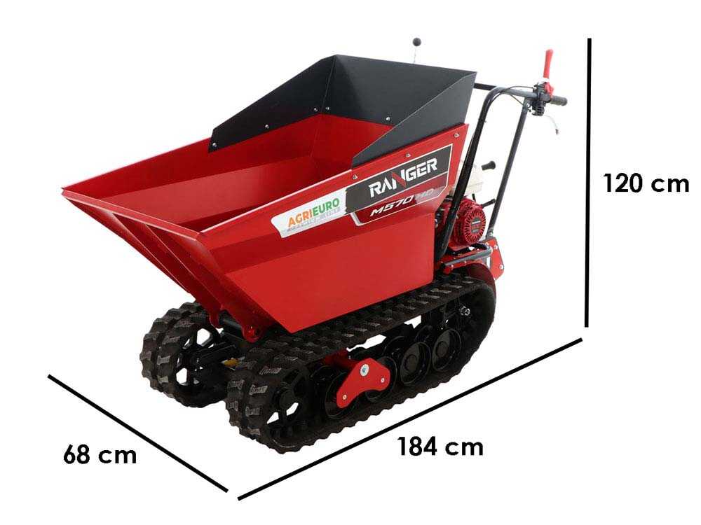 Rupsdumper laadvermogen 500 kg AgriEuro Premium Ranger M570 HD-E, motor Honda GX200, detail 1