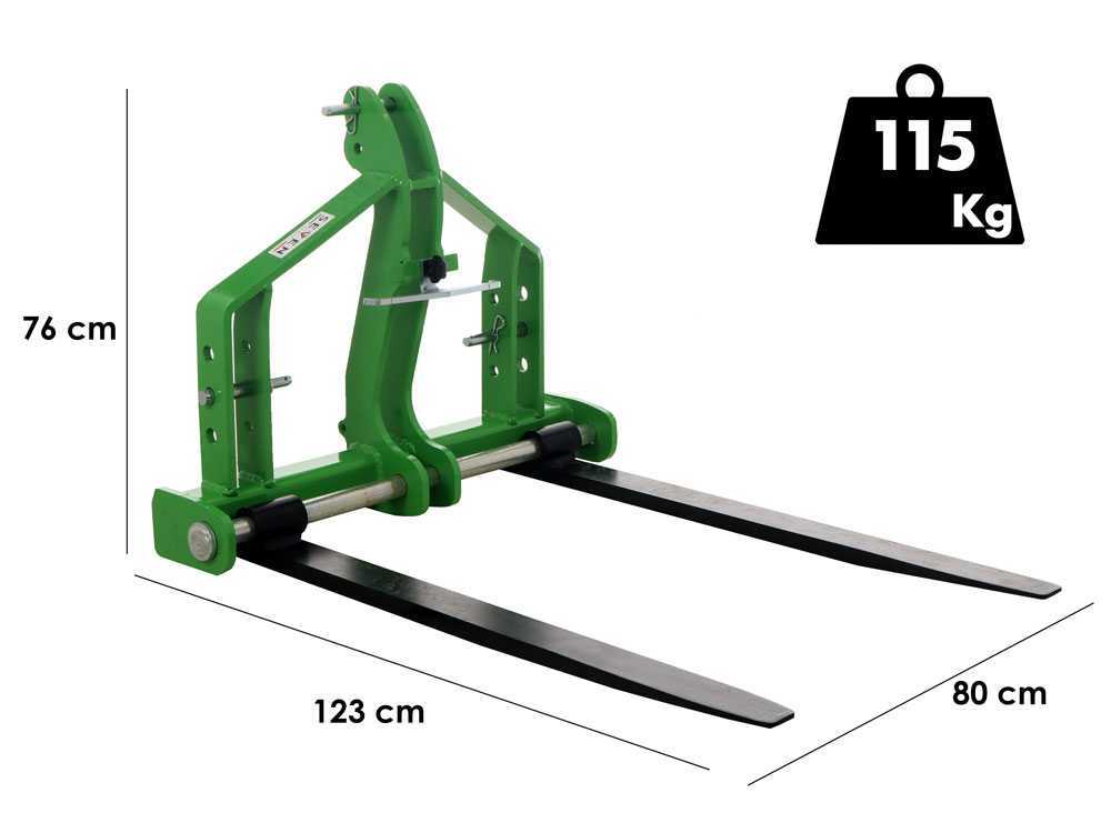 Seven Italy LIFT_2 palletvork voor de trekker, 1000 kg, detail 1