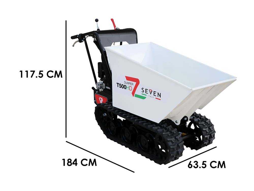 Rupsdumper laadvermogen 500 kg Seven Italy T500HD GX-E, hydraulisch kiepen, detail 1