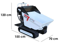 Diesel rupsdumper laadvermogen 500 kg Seven Italy TH500 KM178-E, hydraulisch kiepen, detail 1