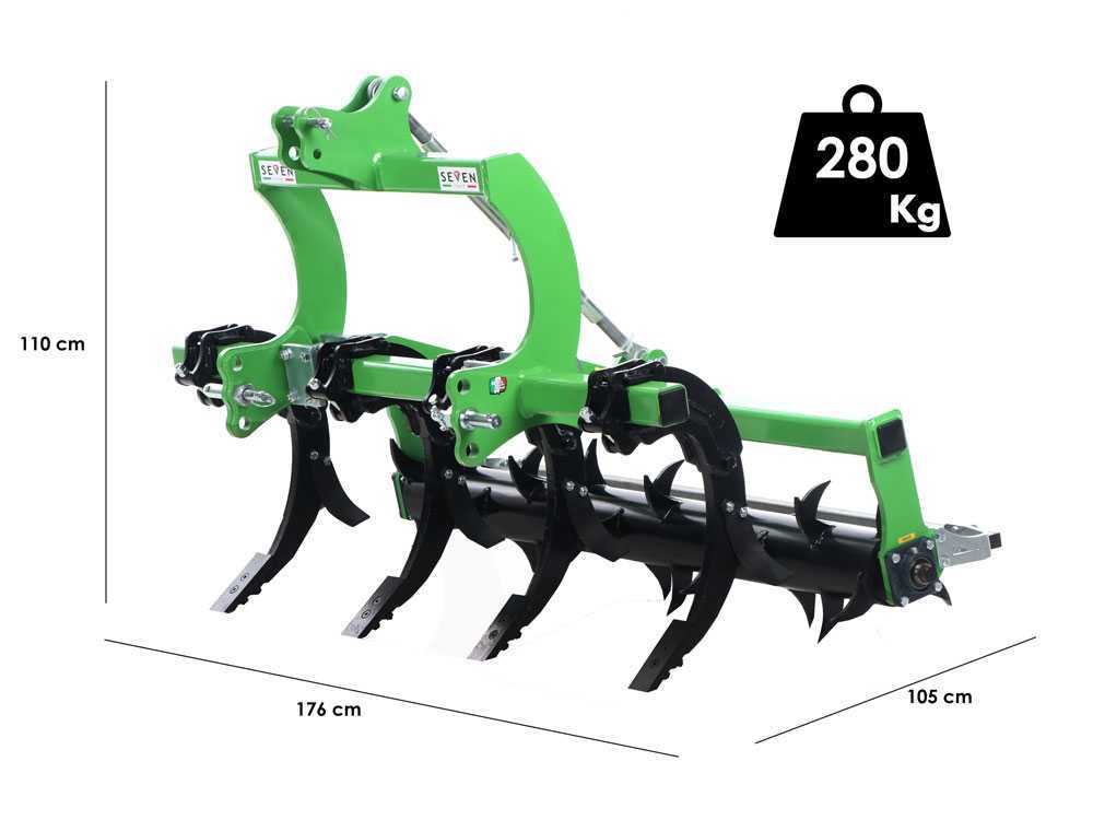 Seven Italy BIG 4 woeler 160 cm, 4 tanden, mechanische rol, detail 1