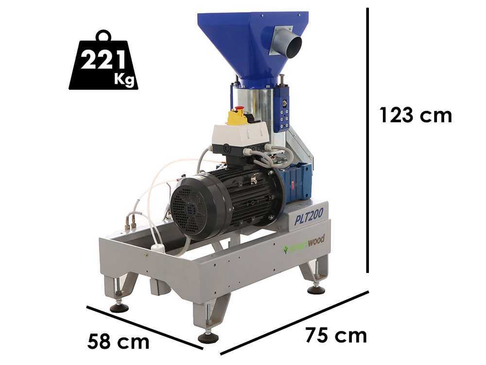 Smartwood PLT-200B elektrische pelletmachine, 400 V, detail 1