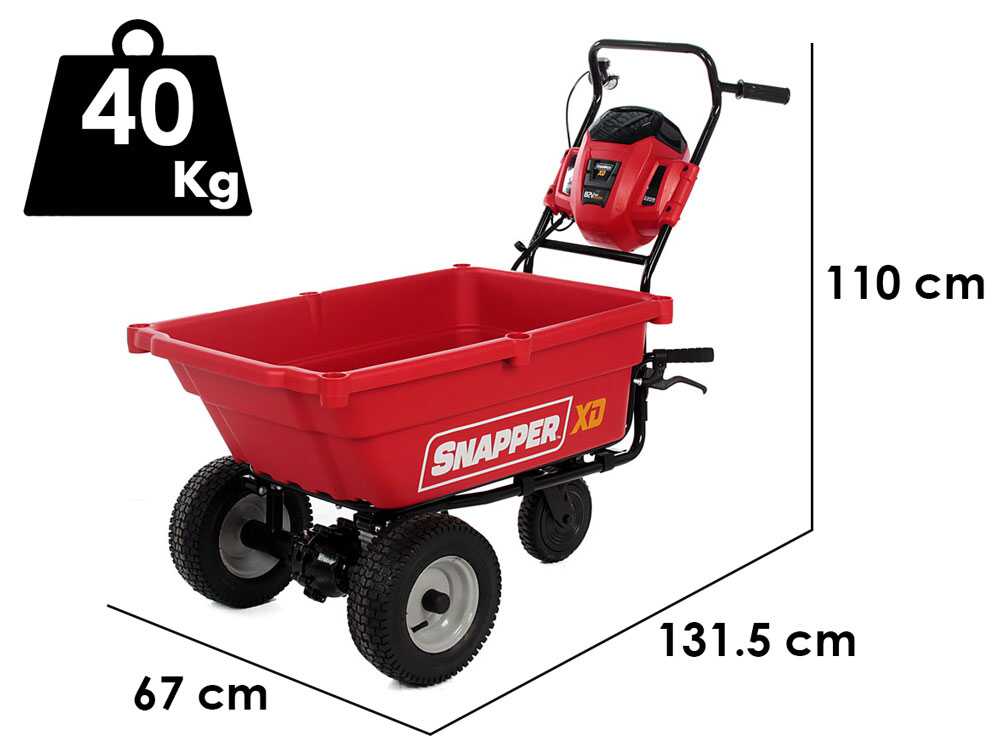 Accu motorkruiwagen laadvermogen 100 kg Snapper ESXDUC82, 82 V 2 Ah, detail 1