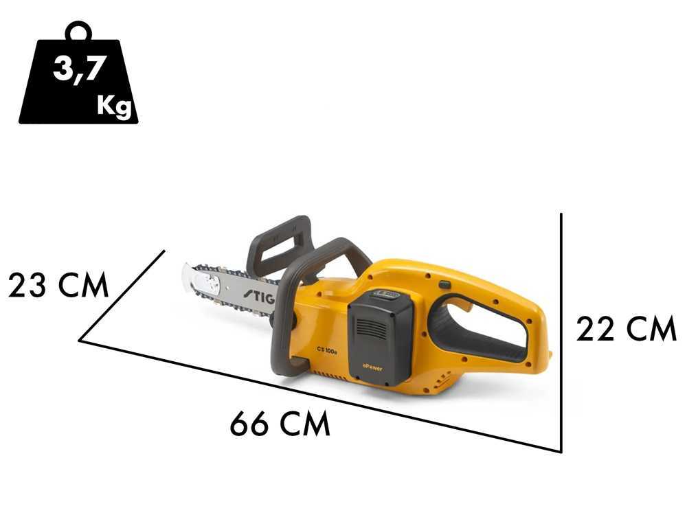 Stiga CS 100e Kit accu kettingzaag, zwaard 25 cm, 20 V 4 Ah, detail 1