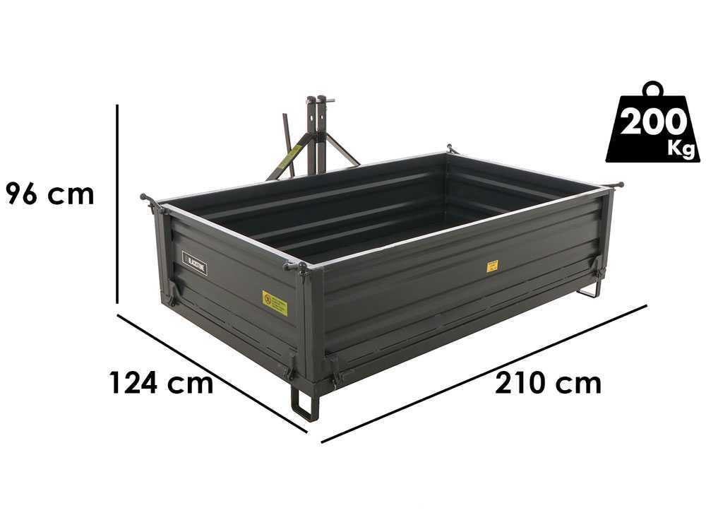 BlackStone B-TB 200 transportbak voor de trekker, detail 1