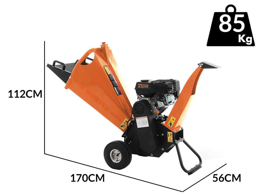 Wortex D200/80L benzine hakselaar, takken tot 60 mm, detail 1