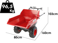 Accu motorkruiwagen laadvermogen 300 kg GeoTech Pro Wheelbarrow Mini, detail 1