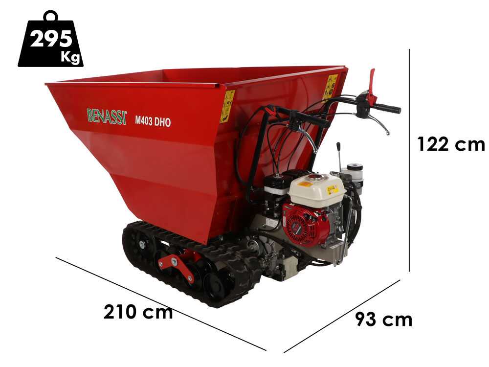 Rupsdumper laadvermogen 400 kg Benassi M403DHO, hydraulisch kiepen, detail 1