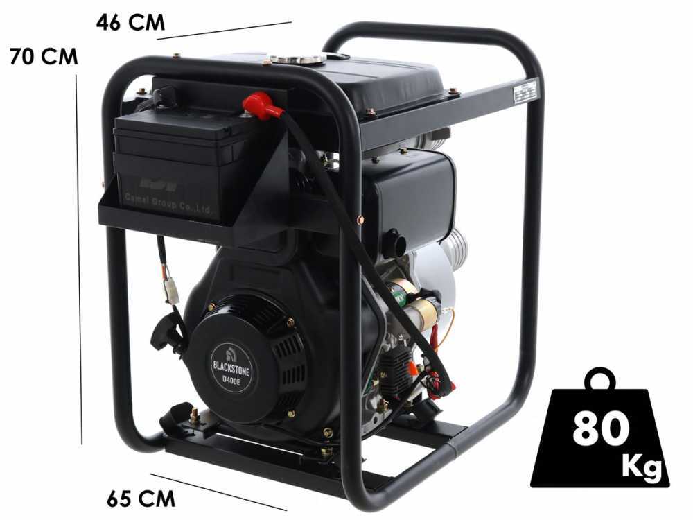 BlackStone BD 10000ES diesel motorpomp, aansluiting 100 mm, detail 1