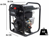 BlackStone BD 8000ES diesel motorpomp, aansluiting 80 mm, detail 1