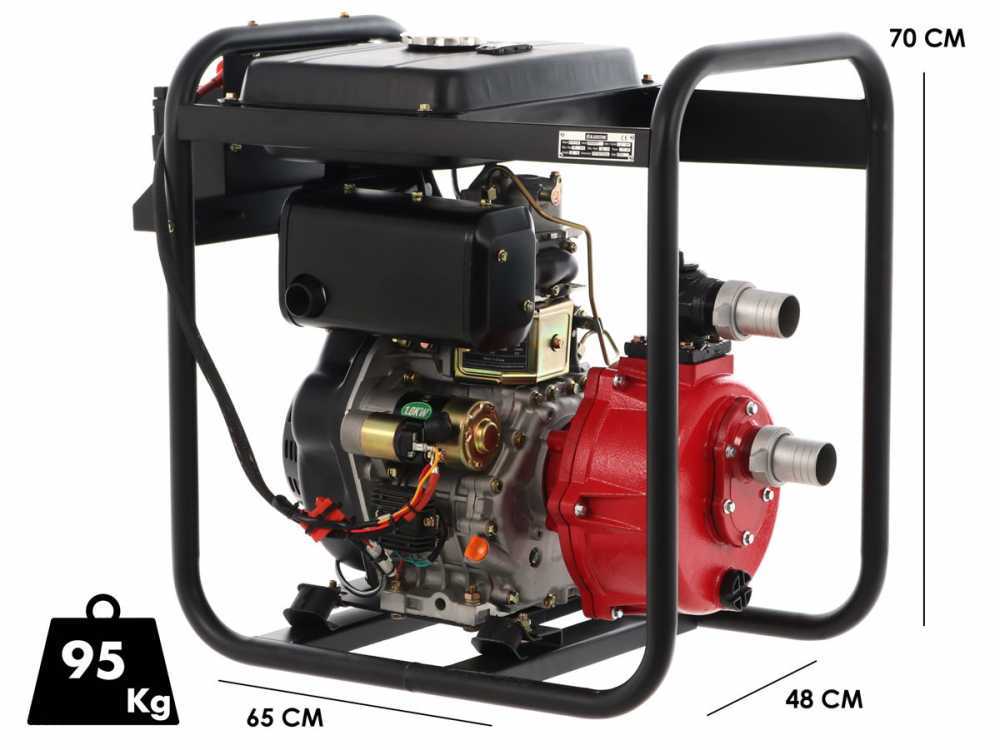BlackStone BD-HH 5100 diesel motorpomp, aansluiting 50 mm, detail 1