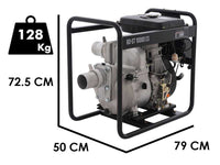 BlackStone BD-ST 10000ES diesel motorpomp voor vuil water, aansluiting 100 mm, detail 1