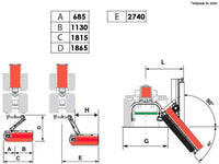 BlackStone BP-LA 180 Hydro zijklepelmaaier met arm 180 cm, detail 2
