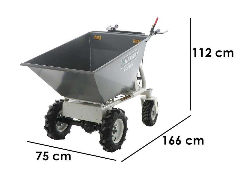 Accu motorkruiwagen laadvermogen 500 kg BlackStone BS-CAR 500 E-D, 48 V 25 Ah, detail 1