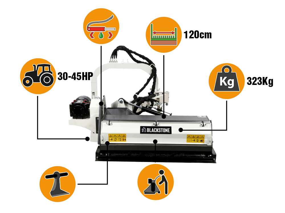 BlackStone BVM 120 M zijklepelmaaier met arm 120 cm, detail 2