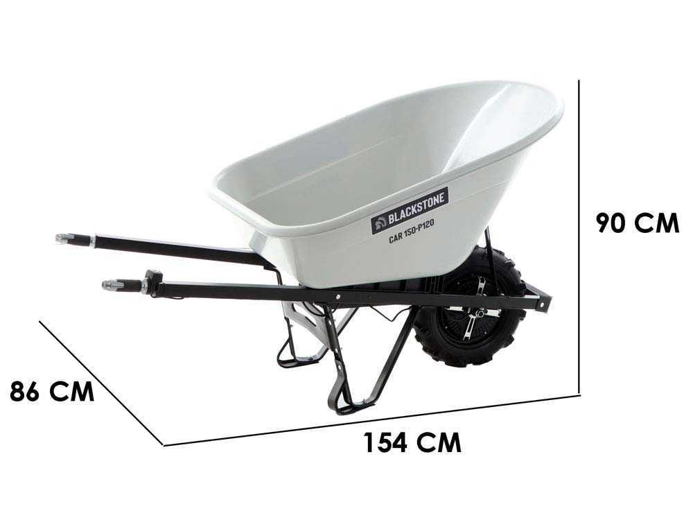 Accu motorkruiwagen laadvermogen 150 kg BlackStone CAR 150-P120, 24 V 12 Ah, detail 1